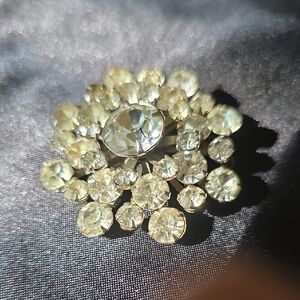 Albert Weiss Gold Crystal Brooch